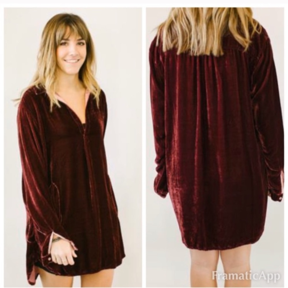 Free People CP Shades Velvet Tunic